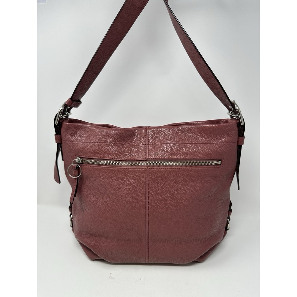 Coach Pebbled Leather Crossbody in Wine - Picture 4 of 16